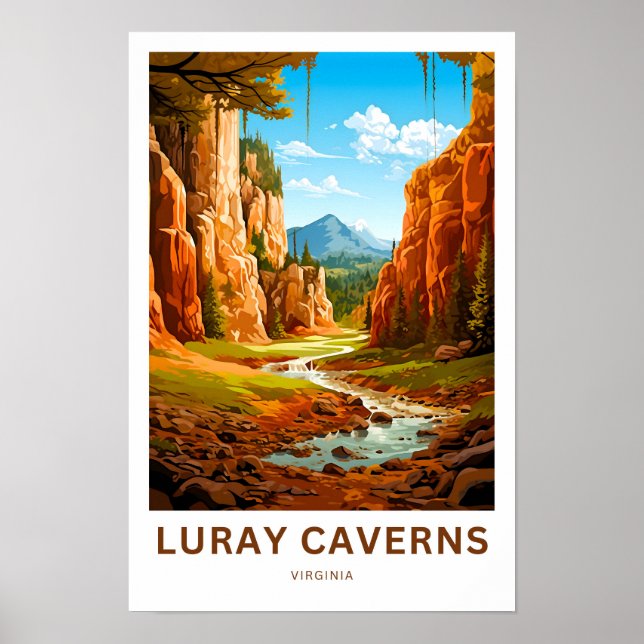 Affiche Luray Caverns Virginia Travel Print (Devant)