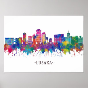 Affiche Lusaka Zambia Skyline