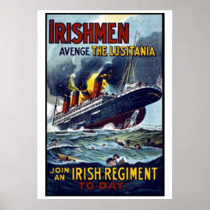 Affiche Lusitania Ship