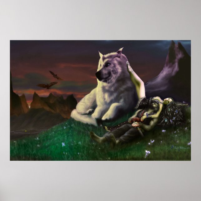 Affiche Luthien tend Beren (Devant)