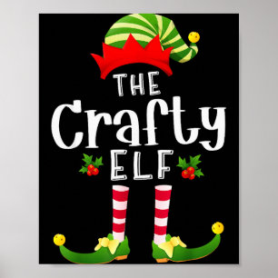 Affiche Lutin de Noël astucieux tenue de soirée assortie d