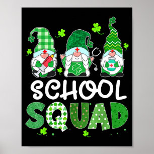 Affiche Lutin infirmière de l'équipe scolaire stéthoscope