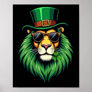 Affiche Lutin Lion Saint-Patrick Jour de la Saint-Patrick