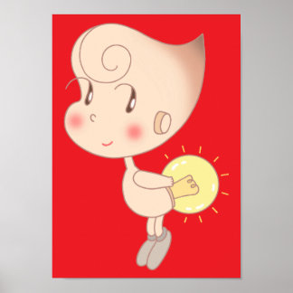 Affiche Lutine luciole qui illumine le cœur.