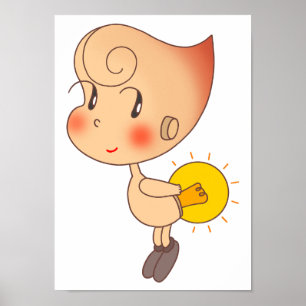 Affiche Lutine luciole qui illumine le cœur.