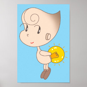 Affiche Lutine luciole qui illumine le cœur.