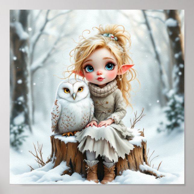 Affiche Lutins et hibou des neiges  (Devant)
