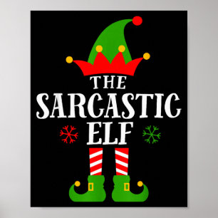 Affiche Lutins sarcastiques drôles de Noël en famille