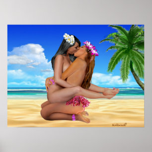 Affiche Lutte avec baiser