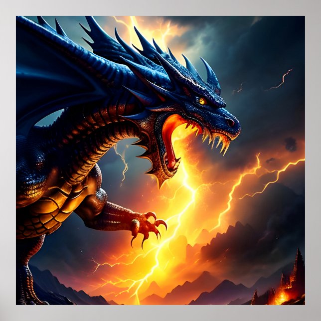 Affiche Lutte contre la foudre du dragon (Devant)
