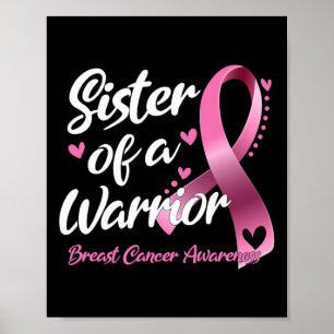 Affiche Lutte Contre Le Cancer Du Sein Soeur D'Un Guerrier