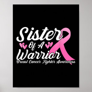 Affiche Lutte Contre Le Cancer Du Sein Soeur D'Un Guerrier