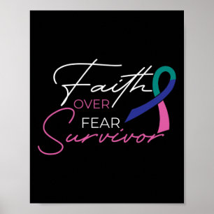Affiche Lutte contre le cancer Ruban