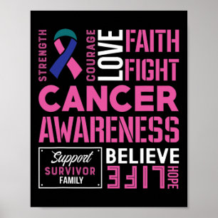 Affiche Lutte contre le cancer Ruban 11