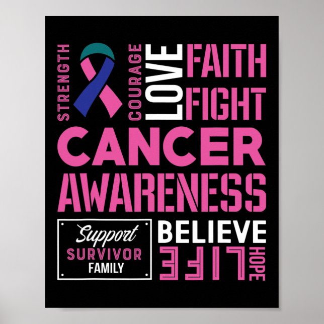 Affiche Lutte contre le cancer Ruban 11 (Devant)
