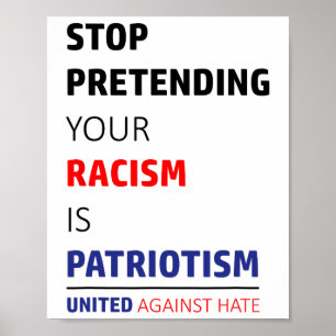 Affiche Lutte contre le racisme Trump Résiste contre la ha