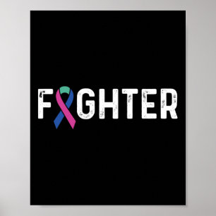 Affiche Lutte contre le Ruban de sensibilisation au cancer