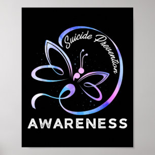 Affiche Lutte Contre Le Suicide De La libellule Rose Et Le