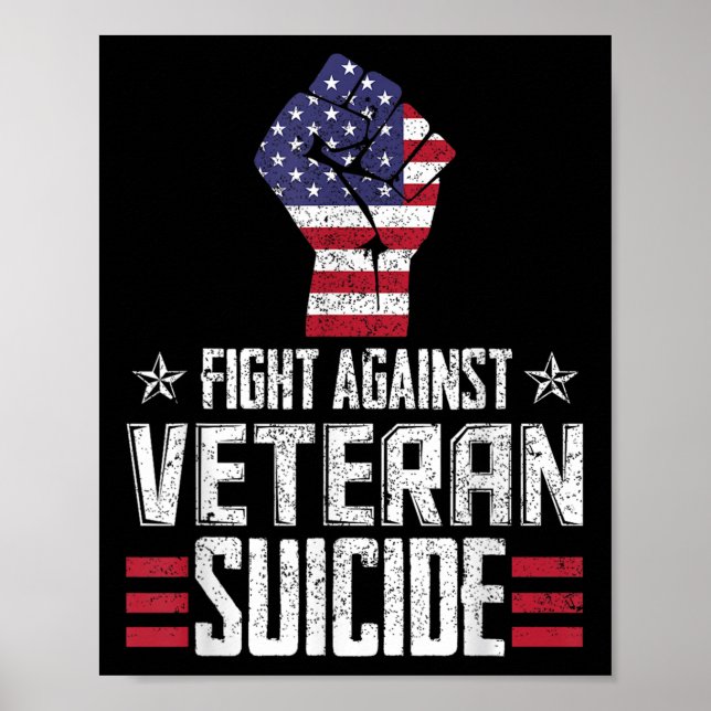 Affiche Lutte contre le suicide des vétérans Journée de se (Devant)