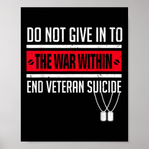 Affiche Lutte Contre Le Suicide D'Un Vétéran Sensibilisati