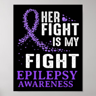 Affiche Lutte contre l'épilepsie Epilepept du ruban violet