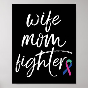 Affiche Lutte de sensibilisation au cancer Épouse mère de