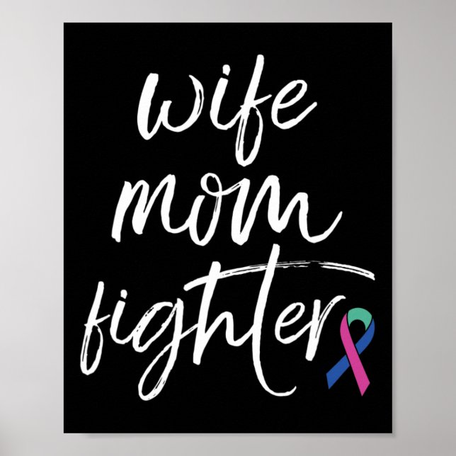 Affiche Lutte de sensibilisation au cancer Épouse mère de  (Devant)