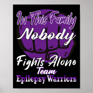 Affiche Lutte Epilepsie Guerrier Purple Ribbon Epilepsie S