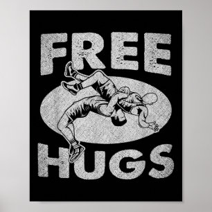 Affiche Lutte - Funny Free Hugs Lutte