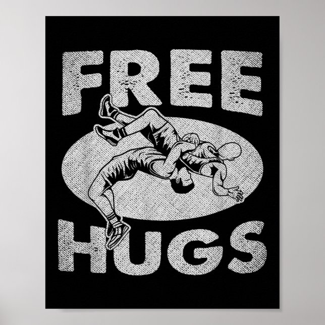 Affiche Lutte - Funny Free Hugs Lutte (Devant)