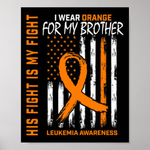 Affiche Lutte Porter Orange Frère Leucémie Cancer Lauréats