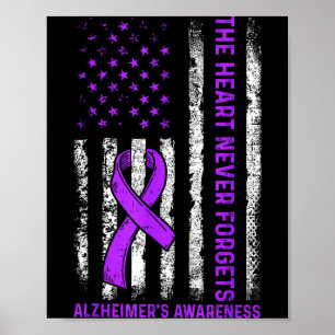 Affiche lutte pour la sensibilisation à Alzheimer drapeau