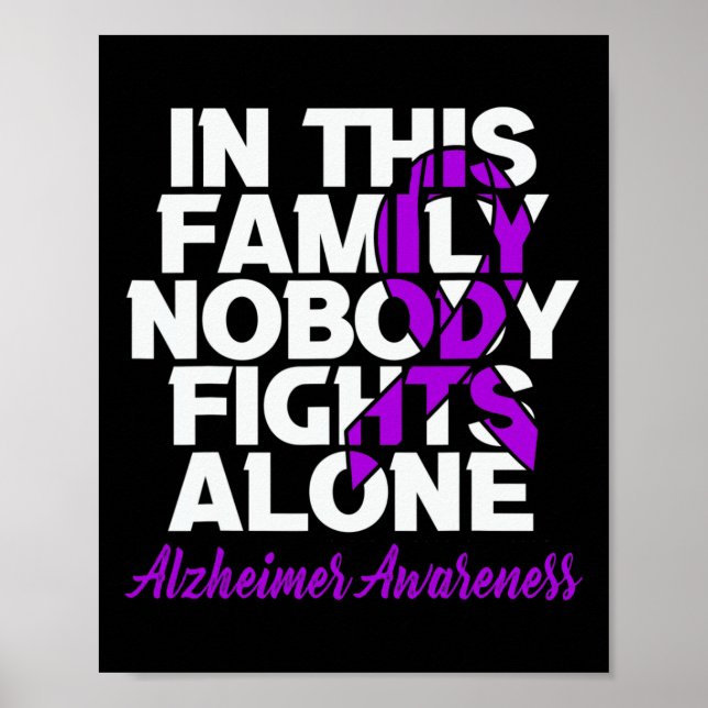 Affiche Lutte Seule Dans Cette Famille Alzheimer (Devant)