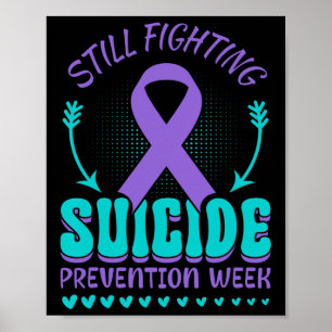 Affiche Lutte toujours Contre la Prévention Suicide Violet