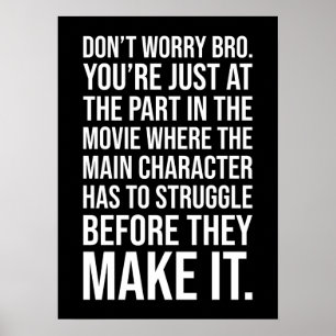 Affiche Lutter avant de le faire - Motivationnel