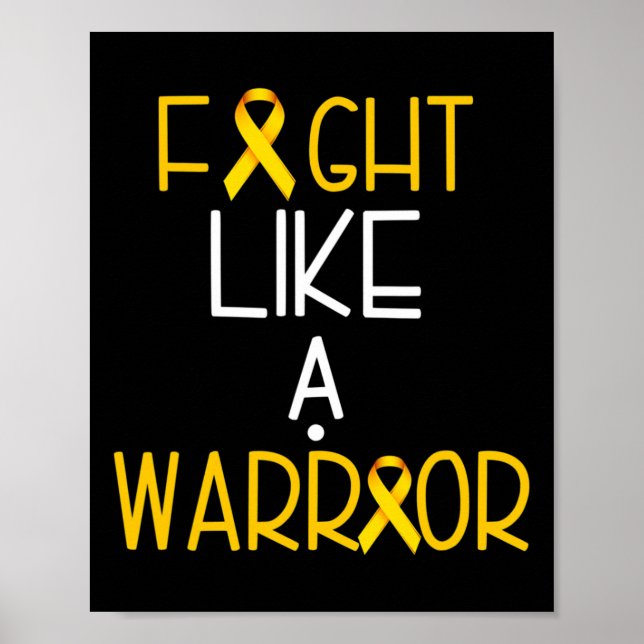 Affiche Lutter comme un guerrier Sensibilisation au cancer (Devant)