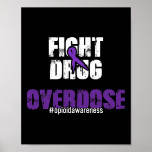 Affiche Lutter contre la surdose de drogue Sensibilisation