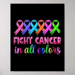 Affiche Lutter contre le cancer dans toutes les couleurs P