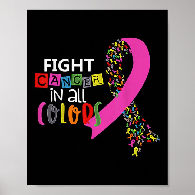 Affiche Lutter contre le cancer dans toutes les couleurs R (Devant)
