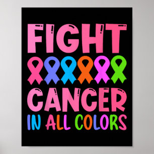 Affiche Lutter contre le cancer dans toutes les couleurs R
