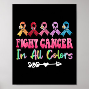 Affiche Lutter contre le cancer dans toutes les couleurs S