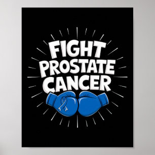 Affiche Lutter contre le cancer de la prostate Bleu Ruban