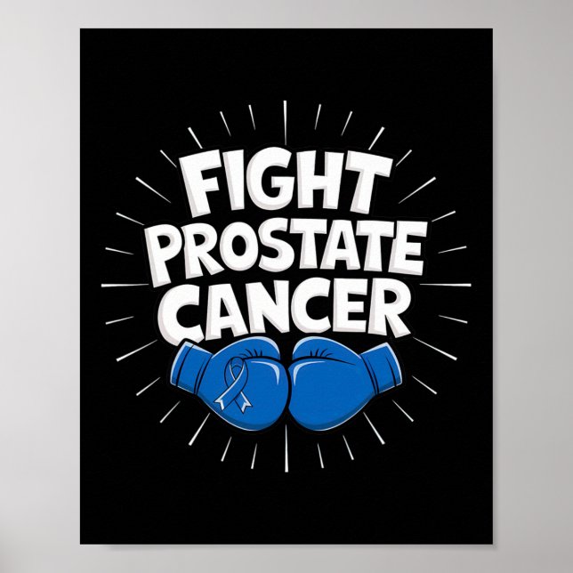 Affiche Lutter contre le cancer de la prostate Bleu Ruban  (Devant)