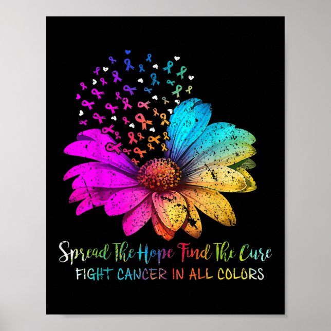 Affiche Lutter Contre Le Cancer De Toutes Les Couleurs Rép (Devant)