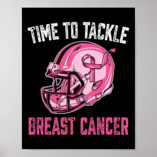 Affiche Lutter Contre Le Cancer Du Sein Casque De Football