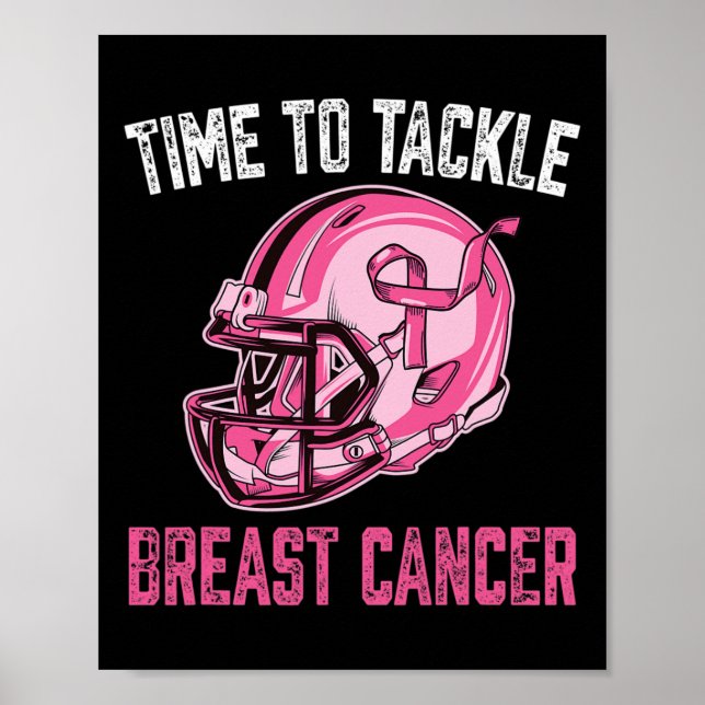 Affiche Lutter Contre Le Cancer Du Sein Casque De Football (Devant)