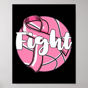 Affiche Lutter Contre Le Cancer Du Sein Joueur Bysketbyll