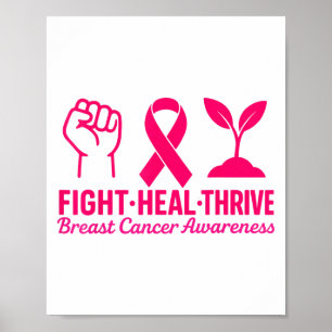 Affiche Lutter contre le cancer du sein prospérer Sensibil