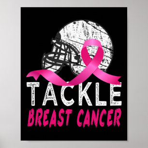 Affiche Lutter contre le cancer du sein Survivant Football