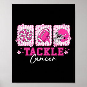 Affiche Lutter contre le cancer Ruban rose Football Cancer